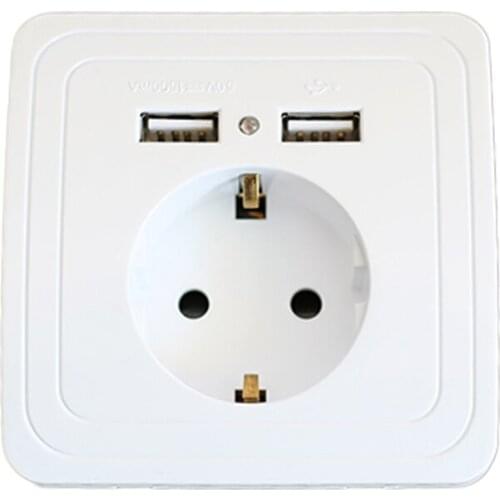 2019 USB wall Socket eu plug Port 250V Charger With usb electrical outlet kitchen