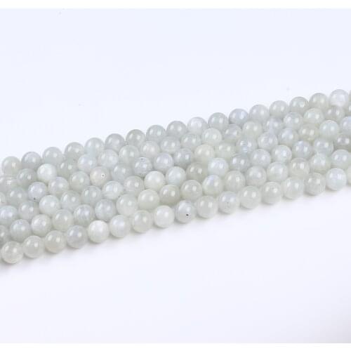 Natural 12mm white moonstone loose beads strands for jewelry making