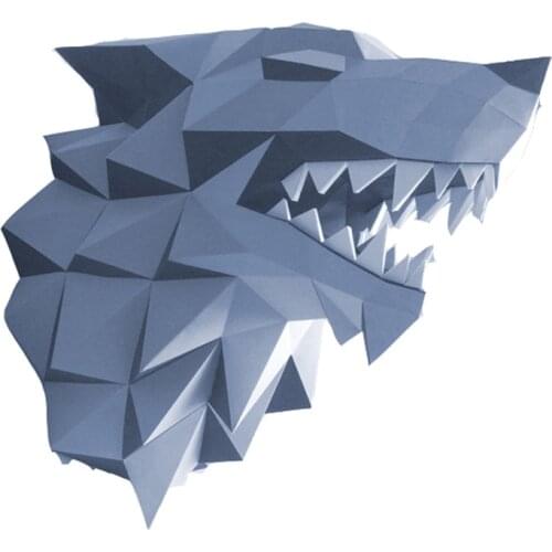 Wolf 3D Puzzles Paper Model Paper Wall Art Sculpture Model Toy Papercraft Action Figures Puzzles Kids Action Figures Toys Gifts