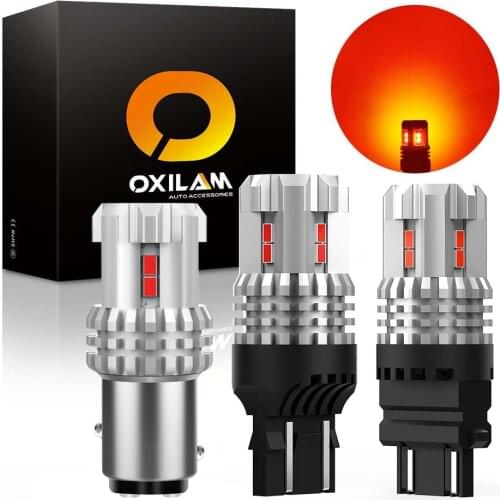 OXILAM 2x T25 3157 LED Bulb T20 W21/5W 7443 Car Parking Lamp 1157 BAY15D Car Brake Light Leds 3020 SMD Chipsets Tail Bulbs Red
