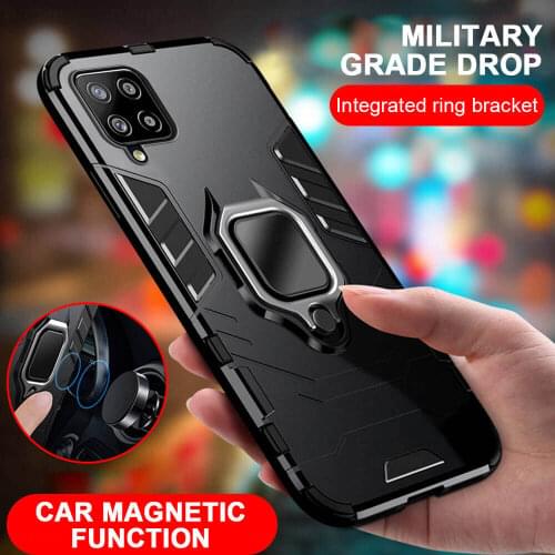 Shockproof Phone Case For Samsung Galaxy A12 A02s A42 S21 Ultra S 21 Plus Slim Hard Metal Flip Back Covers For Samsun A 12 Armor
