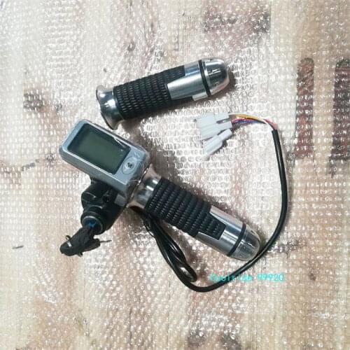 Electric Car Handle 36V 48V LCD Handle Accelerator Throttle Handle Speed Control Handlebar Hall Speed Measurement