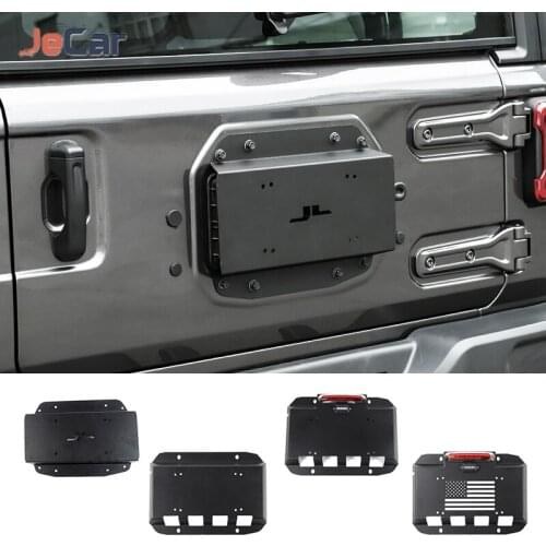 Aluminum Alloy Car Tailgate Exhaust License Plate Seat Fit For Jeep Wrangler JL JK 2007-2021 Car Exterior Accessories