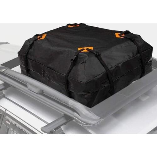 112*84*44cm Car Cargo Roof Bag Waterproof Rooftop Luggage Carrier Black Storage Bag Travel Waterproof SUV Van For Cars Dropship