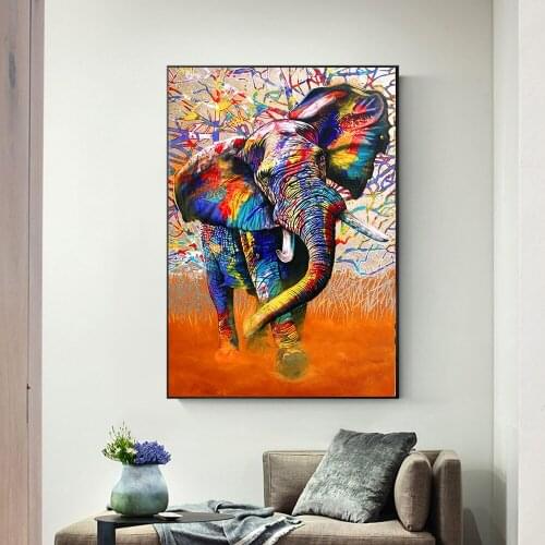 Street Art Graffiti Canvas Art Wall Paintings Posters And Prints Canvas Color Elephant Pictures For Living Room Home Decoration