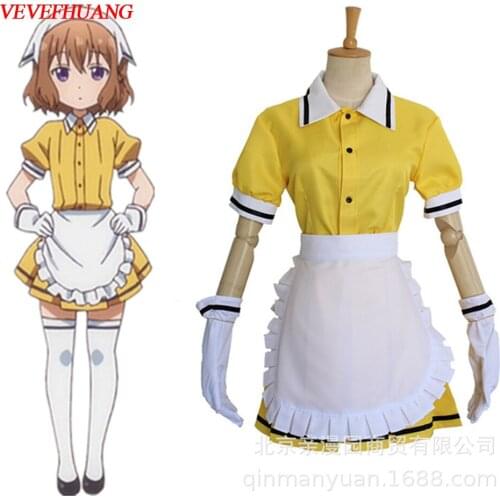VEVEFHUANG Anime Blend S Cosplay Sakuranomiya Maika Kaho Hinata Costume Women Stile Cafe Sadistic Maid Dress Halloween Xmas