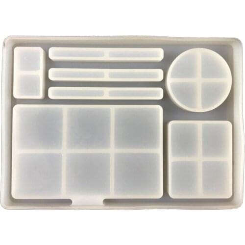 Rolling Tray Epoxy Resin Mold Rectangle Tray Silicone Mould DIY Crafts Jewelry Holder Serving Board Making Tool