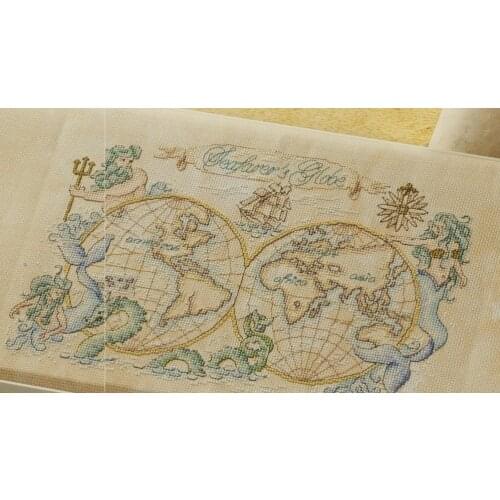 Top Quality Beautiful Lovely Counted Cross Stitch Kit Globe World Map Travel Earth Universe