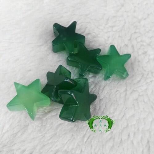 Fine jewelry handmade Natural Jade agate Star Pendant chalcedony Pentagon accessories diy