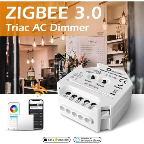 Zigbee 3.0 Triac AC Dimmer Smart Home LED-Touch Control Push-Switch Work with Zigbee Gateway Remote Control Smartthings Alexa