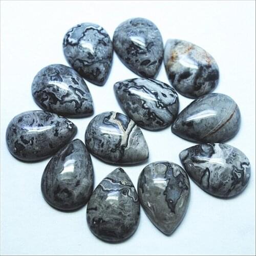10pcs natural gem stone cabochons teardrops shape size 18x25mm carzy agatee new jasperr stone cabs loose beads