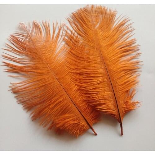 100pcs Beautiful Deep Orange ostrich feathers 6-8 inches/15-20 cm for Wedding Party Decor Accessories Wedding Decoration