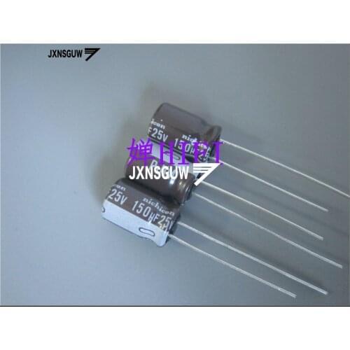 20PCS NICHICON PJ 25V150UF 8X11.5MM 150UF 25V original audio Aluminum electrolytic capacitor 105 degrees 150uF/25V