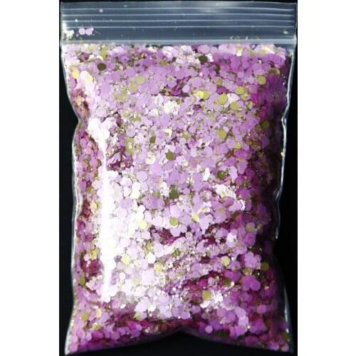 50g/Bag Nail Art Sequins Matte Blue/Purple Chunky Paillette Decorations Mix Blend Makeup Holographic Gold Glitter Flakes Tc#011