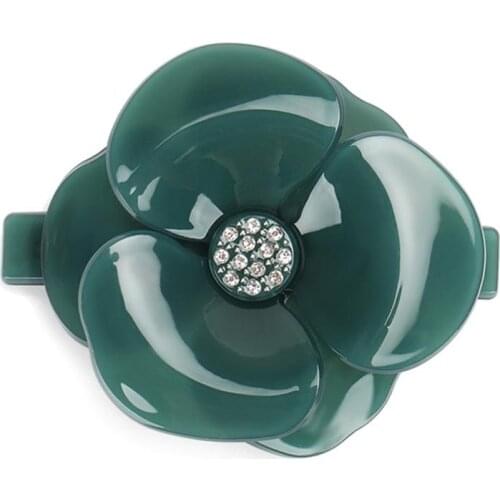 Camellia Flower Hair Accessories - Trendy Hair Barrette Clip for Women Lady Luxury Hair Jewelry Tiara Office Career Wear Daily