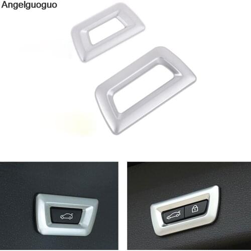 Angelguoguo Car Chrome ABS trunk electric switch buttons frame Cover Trim sticker For BMW 3 5 7 Series X1 X3 X4 X5 X6