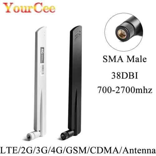 2/1 Pcs Hot 4G LTE 38DBI SMA Male Connector Antenna For GSM/CDMA 3G 4G Router Modem 700-2700mhz