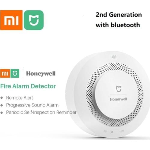 Xiaomi Mijia Honeywell Fire Alarm Detector, Zigbee Remote Control Audible And Visual Alarm Notication Work with Mihome APP