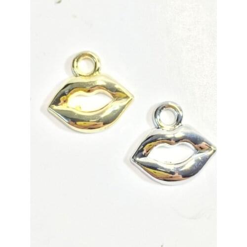 Eruifa 20pcs 14*9mm 3D Pretty MINI Lip Wholesell necklace,earring bracelet jewelry DIY handmade 2 colors