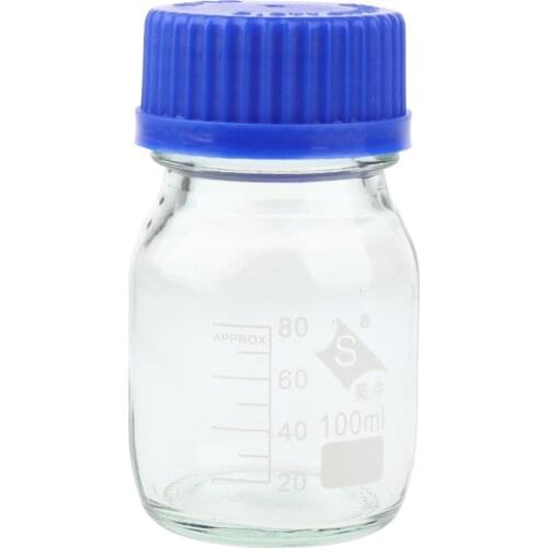 Graduated Glass Reagent Bottles with Screw Thread Caps 100ml/250ml/500ml/1000ml