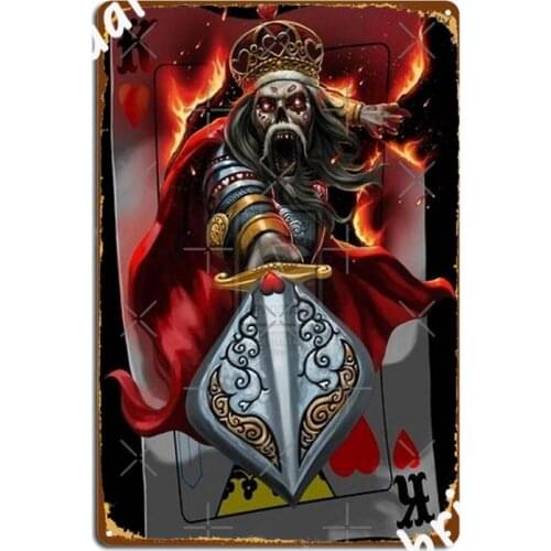 Playing Cards Metal Sign Club Party Club Bar Wall Decor Design Tin Sign Poster