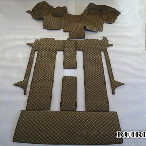 Good quality! Full set car floor mats + trunk mat for Volkswagen Multivan T5 2015-2003 7 seats waterproof durable rugs carpets