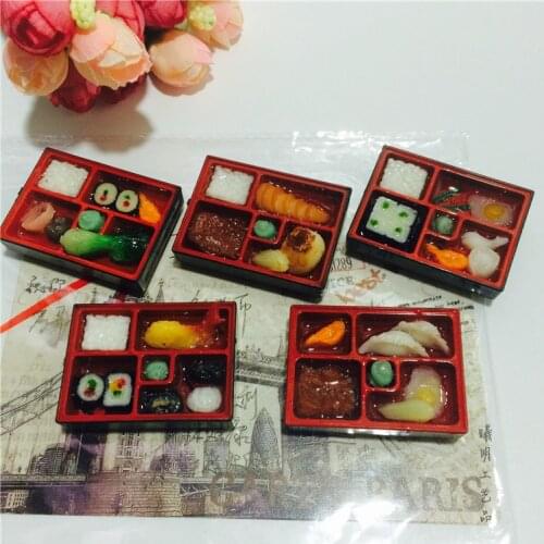 Creative Lovely 3D Simulation Food Lunch Sushi Fridge Stickers Japan Tourist Souvenirs Silica gel Refrigerator Magnetic Stickers