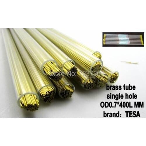 Brass tube OD0.7*400Lmm single hole for EDM drilling machines MOQ:100PCS