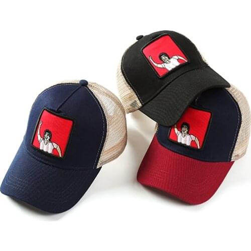 Summer neutral hip-hop embroidered baseball cap woman breathable mesh cowboy hat man truck driver hat