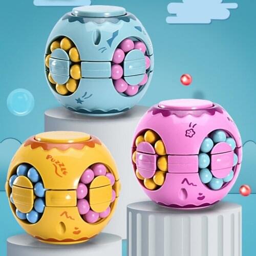 Children Adult Kids Stress Reliever Magic Cube Baby Toys Rainbow Ball Puzzles Educational Learning Toys