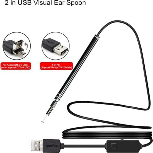 Medical USB Ear Cleaning Tool HD Visual Earwax Spoon Earpick with Mini Camera Pen Ear Care In-ear Cleaning Endoscope