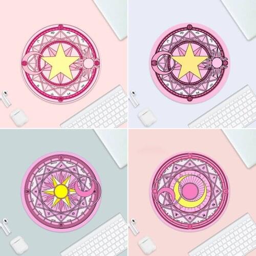 Cute Magic Array Comfort Mouse Mat Gaming Mousepad Small Rubber Desk Table Protect Game Office Work Round Mouse Mat Pad