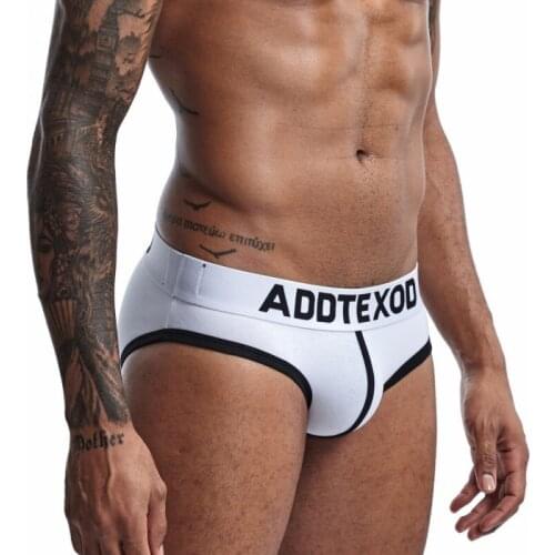 Mens Underwear Low-waist Hip Lifting Body Shaped Cotton Breathable U-pouch Push Up Sexy Mens Briefs