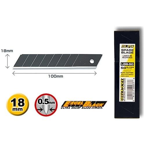 Original Imported From Japan OLFA LBB-50 Large Black Blade Art Blade