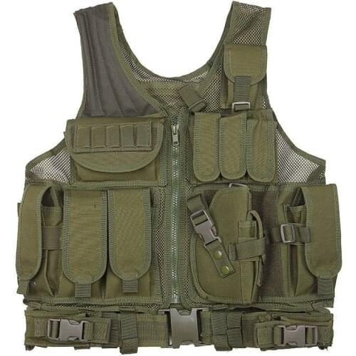 Outdoor Tactical Vest Army Camouflage Wild Breathable Security Training Equipment Tactical Mesh Shirt Vest