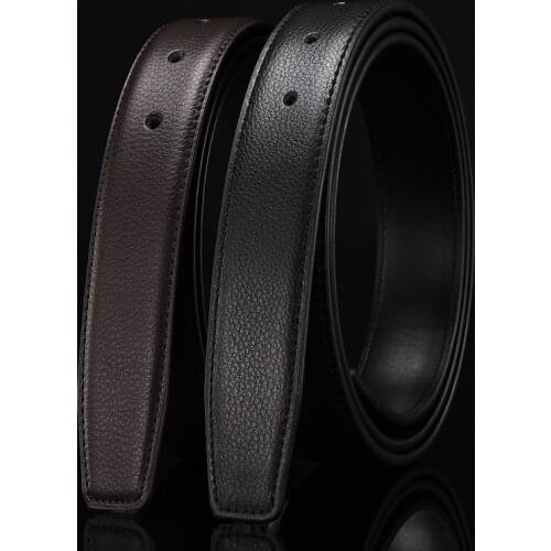 Zpxhyh male automatic buckle belts No Buckle Belt Brand Men High Quality Male Genuine Strap Jeans split leather luxury belt