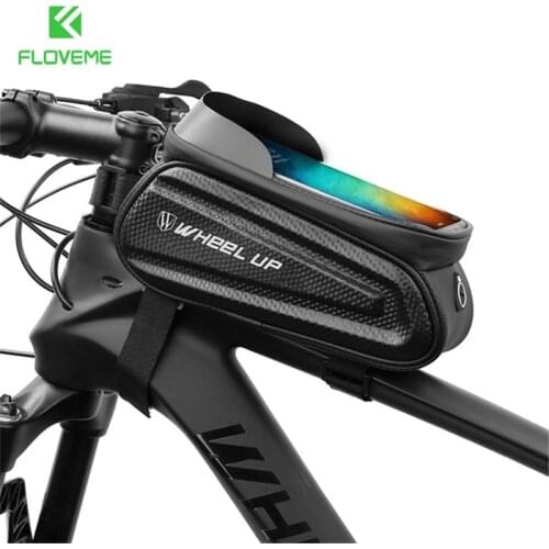 7 Inch MTB Bike Bag Waterproof Front Bicycle Cycling Bag EVA Touchscreen Hard Shell Frame Bag Bicycle Top Tube Handlebar Pack
