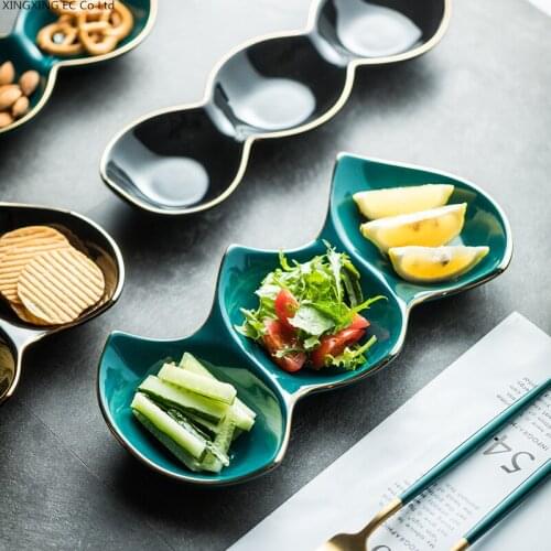 Light Luxury Phnom Penh Ceramic Plate, Fruit Snacks, Dried Fruit Plate, Snack Plate, Nordic Creative Butterfly Snack Platter