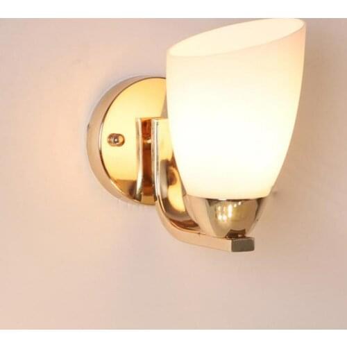 Single Head Led Wall Lamp Bedroom Study Simple Wall Light Modern Creative Living Room Stairway Bedside Led Mirror Light