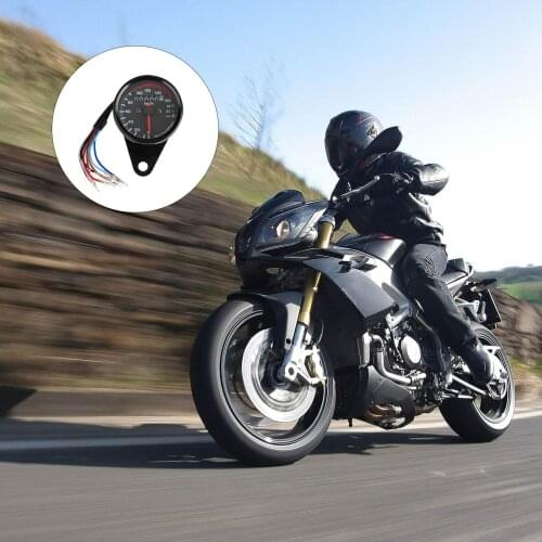 Universal NEW Motorcycle Speedometer Durable Metal Cafe Racer Achometer Indicator Scooter Meter High-Brightness LED Backlight