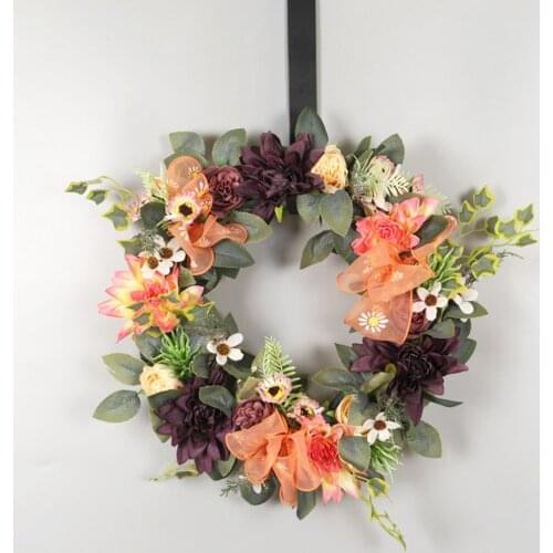 Artificial Eucalyptus Wreath Flower Garland Wedding Living Room Door Decor, Housewarming Gift
