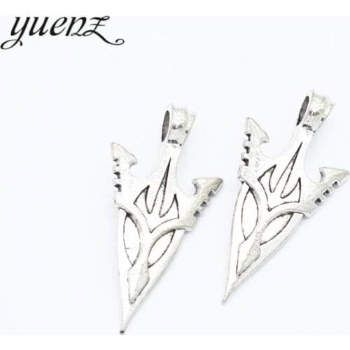 YuenZ 3 pcs Arrow Charms Antique Silver color Metal Pendant For Necklace Jewelry Making 47*23mm M37