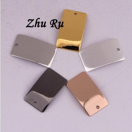 ZHU RU 20pcs/lot 18*10mm Arched gable rectangle arc Gasket Spacers jewelry findings diy accessories embellishments for pendant