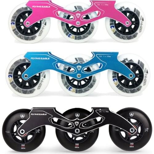 100% Original Flying Eagle 3*90/3*100mm Inline Speed Skate Frame 85A Wheels Aluminum 219/233mm CNC Speed Base 150-165mm Distance