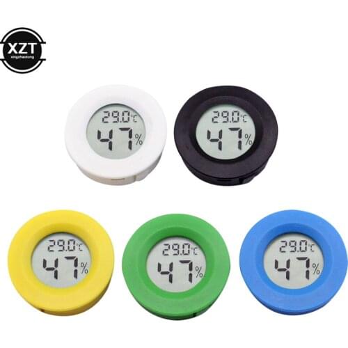 2In1Thermometer Hygrometer Mini LCD Digital Temperature Humidity Meter Detector Thermograph Indoor Instrument 5 Colors