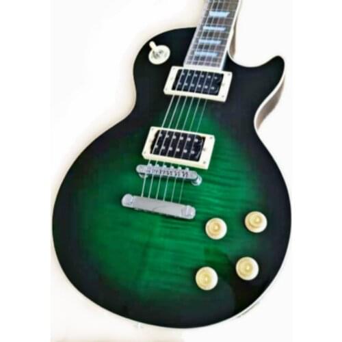 2021 Top quality FP-3112 BS color solid body with maple flame top ebony fretboard standard LP electric guitar