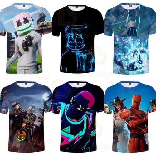 Battle Fortnite Victory Royale Game 3d Tshirt Boys Girls Tops T-shirt Teen Clothes Shoot Hero Childrens Wear Kids T-shirt
