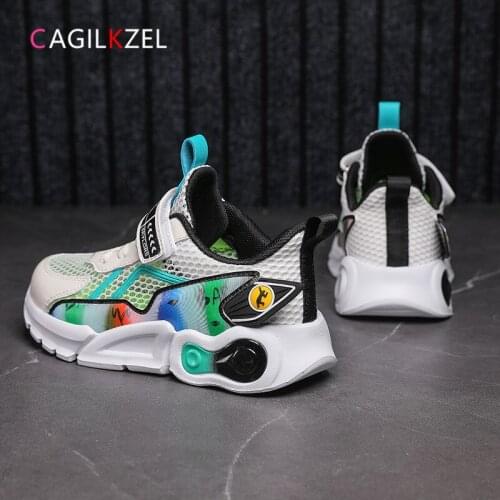 CAGILKZEL Kids Shoes Breathable Mesh Running Sports Shoes For Boys Fashion Casual Children Sneakers Shoes Boys Chaussure Enfant