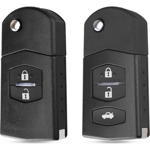 Flip 2 3 Buttons Car Remote Key Fob Case Shell Cover Fits For MAZDA 2 3 5 6 RX8 MX5