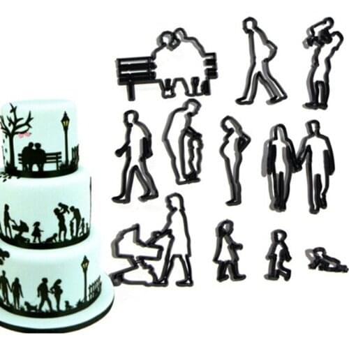 Cookie Cutter Family Life Fondant Biscuit Mold Cutter Sugarcraft Cake Mold